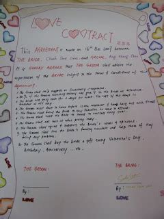 Our Wedding: Love Contract