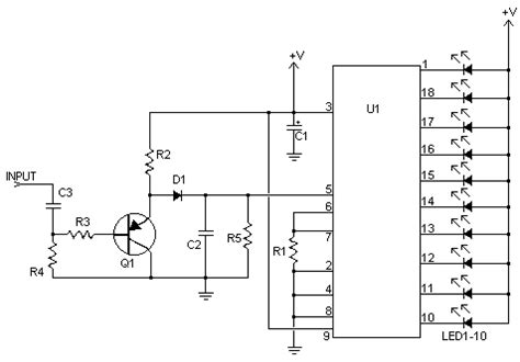 LM3915 Circuit how to adjust input level? - Electrical Engineering ...