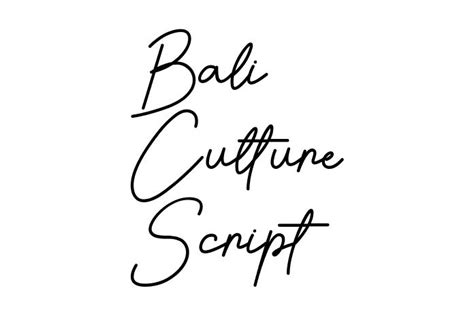 Bali Culture Script Font - Free Font Download