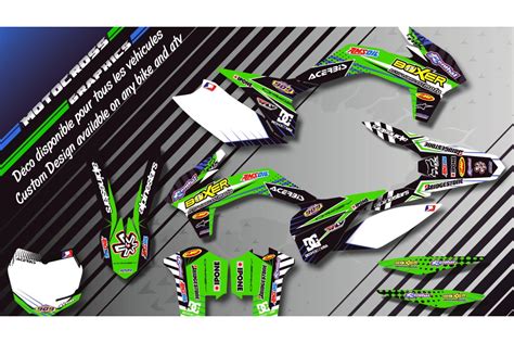 Custom dirt bike Graphics kit "BOXER CA1B" | custom-graphics-mx