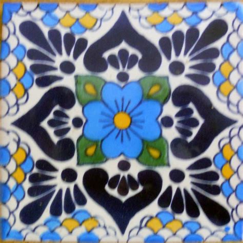 4"x4" Mexican Ceramic Handmade Tile #C116 - Contemporary - Wall And ...