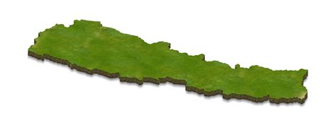 3D map illustration of Nepal 12375195 PNG