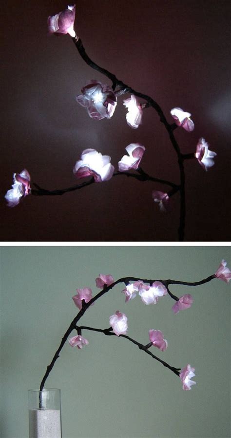 DIY Cherry Blossom Lights | DIY Home Decor Ideas on a Budget | DIY Home Decorating on a Budget ...