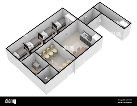 Underground bunker. Bunker. Bunker floor plan. Bunker floor plan. 3D ...