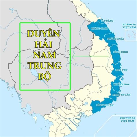 Bản đồ các tỉnh Duyên Hải Nam Trung Bộ năm 2022