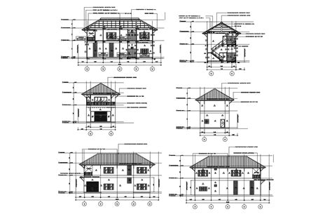 House Elevation In AutoCAD File - Cadbull