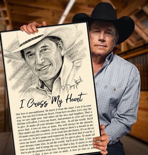 George Strait - I Cross My Heart (Lyrics) Poster & Canvas ...