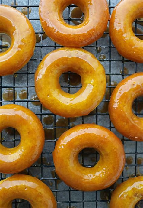 Golden Donuts with Caramel Glaze Recipe - Savory Spin