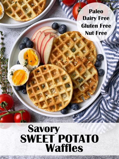 Savory Sweet Potato Waffles (Paleo, Nut Free) - Bake It Paleo