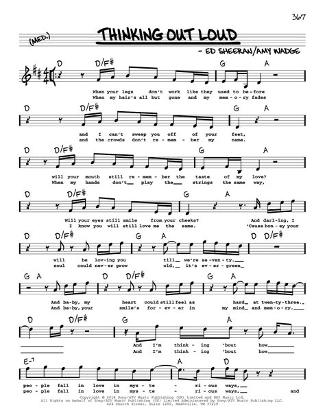 Ed Sheeran - Thinking Out Loud sheet music