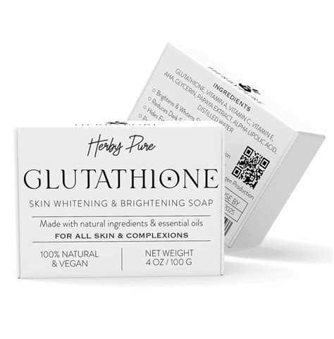 Buy 100% Pure L-Glutathione Skin Whitening Soap - Herby Pure