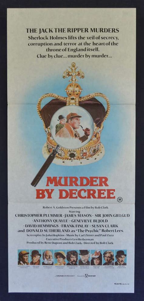 All About Movies - Murder By Decree Movie Poster Original Daybill ...