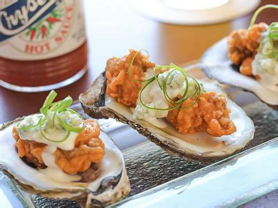 BBQ Oysters & Blue Cheese Dipping Sauce | NewOrleansRestaurants.com