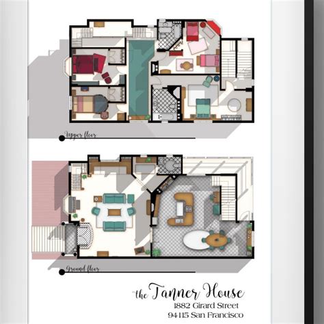 Full House TV Show Floor Plan Fuller House Tv Show Layout | Etsy