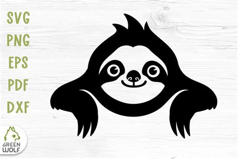 Cute sloth svg Sloth vinyl decals svg Cute animals svg dxf (1406045) | SVGs | Design Bundles ...