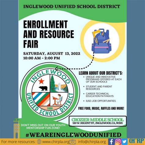 Inglewood Unified School District Enrollment and Resource Fair | Chirp LA