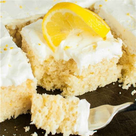 Lemon Sheet Cake with Lemon Cream Cheese Frosting - Back for Seconds