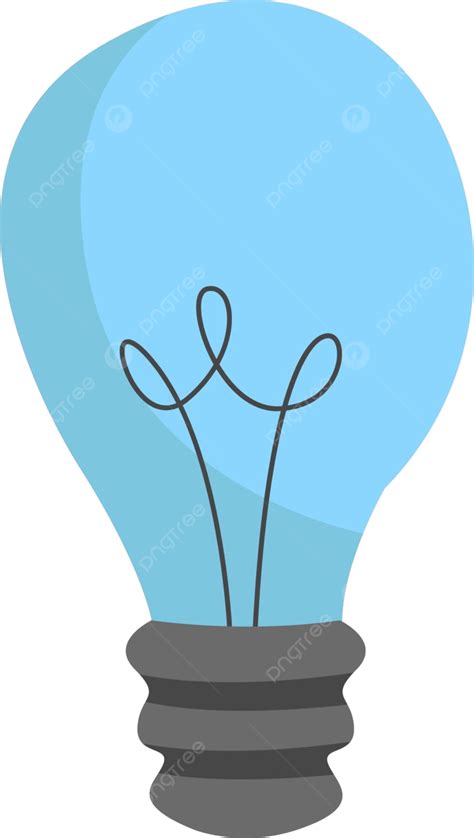 Illustration Of A Blue Light Bulb In Vector Format On A White ...