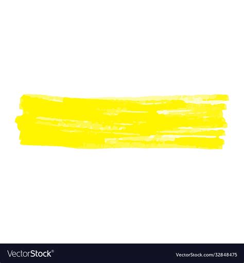 Yellow highlighter scribble in rectangle shape Vector Image