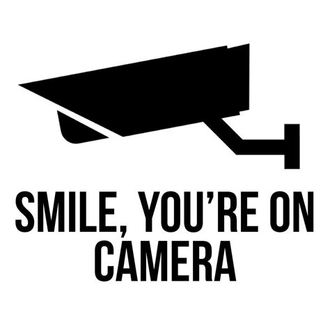 Smile, You're On Camera Store Decal – Semi Decals