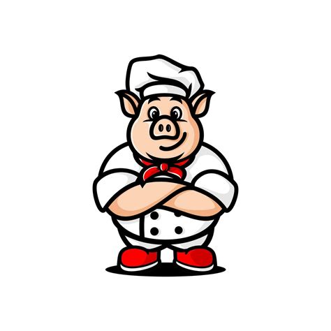 vector cartoon pig chef design 32836168 Vector Art at Vecteezy