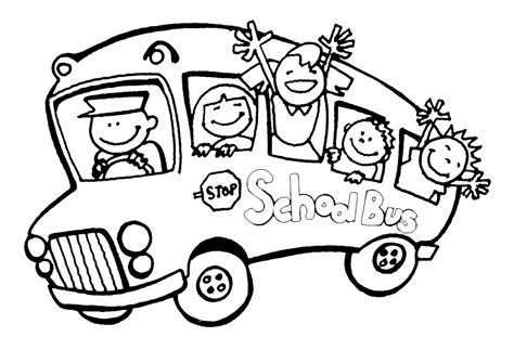 Printable Bus Coloring Pages