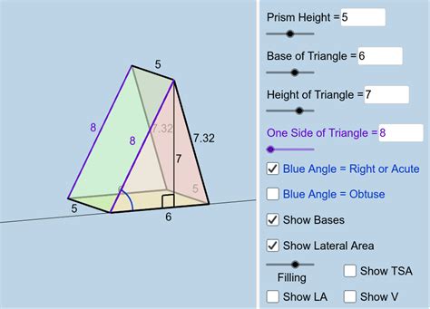 Build Your Own Right Triangular Prism (V2)! – GeoGebra