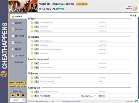 Mafia 2 Definitive Edition Trainer +14 v06.18.2020 (Cheat Happens) GAME TRAINER download pc ...