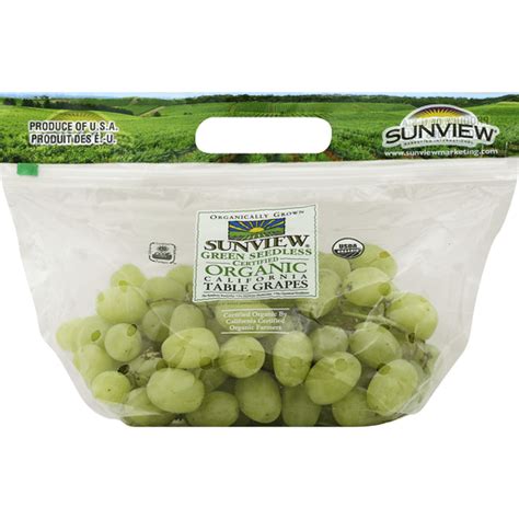 Sunview Grapes, Table, Certified Organic, Green, Seedless | Shop | D'Agostino