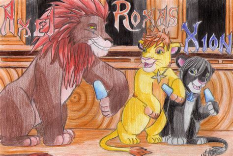 Axel, Roxas and Xion lions by SailorMiha on DeviantArt