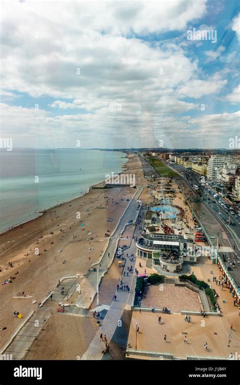 Aerial view out of Brighton Tower. Sussex England Stock Photo - Alamy