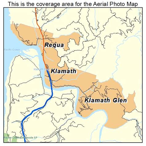 Aerial Photography Map of Klamath, CA California