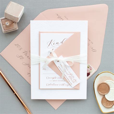 Rose Gold Foil Wedding Invitations | Charming | Banter and Charm