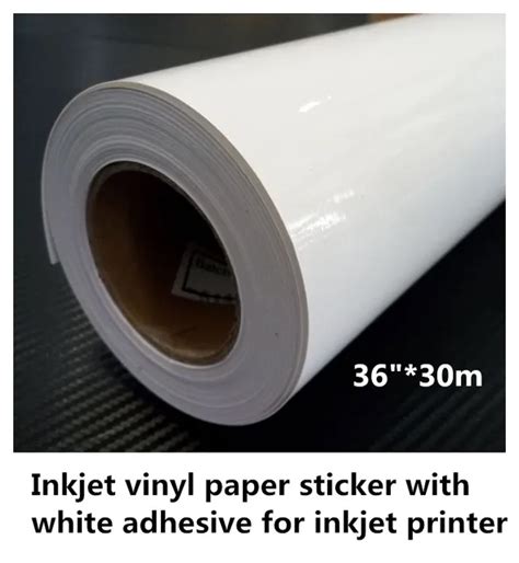 36"*30m White Glue Vinly Sticker Self Adhesive Vinyl Film Rolls For Dye ...