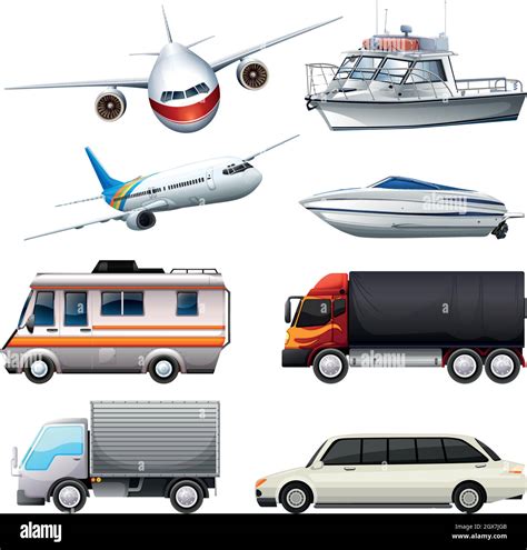 Different types vehicles illustration hi-res stock photography and images - Alamy