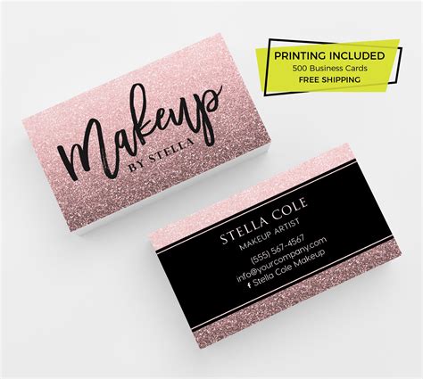 Maskcara Beauty Business Card 500 Printed Business Cards Template ...