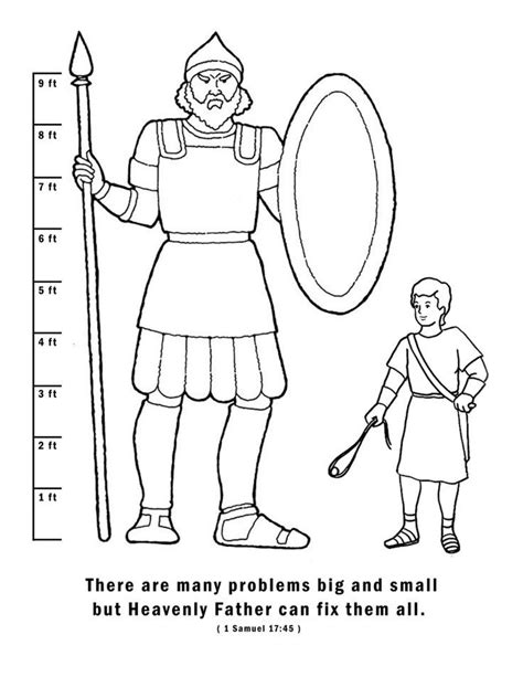 David and goliath coloring pages – Artofit