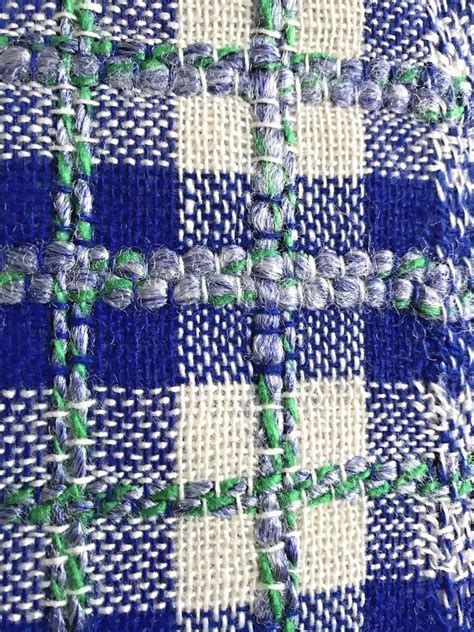 Blue Plaid Vintage Fabric Home Decor Upholstery Nubby 58" Wide By The Yard Z9 | eBay | Vintage ...