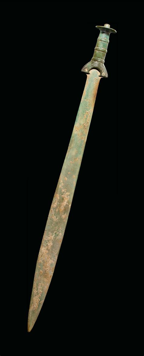 A EUROPEAN BRONZE SWORD , BRONZE AGE, CIRCA 12TH-10TH CENTURY B.C ...