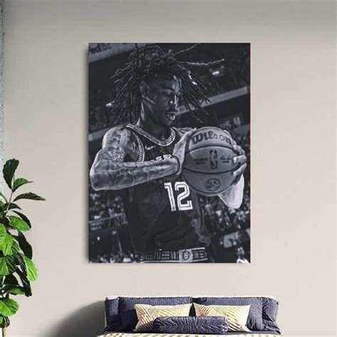 Ja Morant Dunk Canvas Ja Morant Poster Dunk Print NBA - Etsy