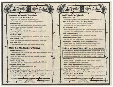 Bali Hai Restaurant San Diego Menu 2017 B | Eudaemonius | Flickr