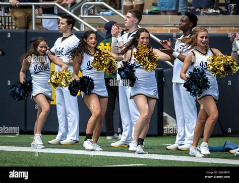 April 23, 2022: Notre Dame cheerleaders during the Notre Dame Annual ...