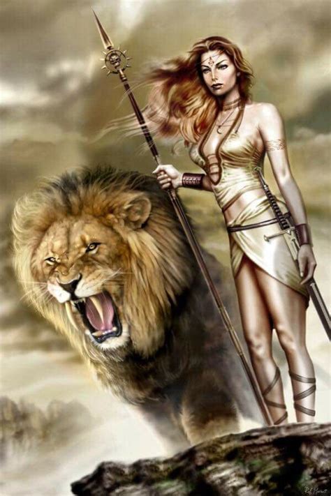 Pin on My pet cat | Warrior woman, Lion art, Lion