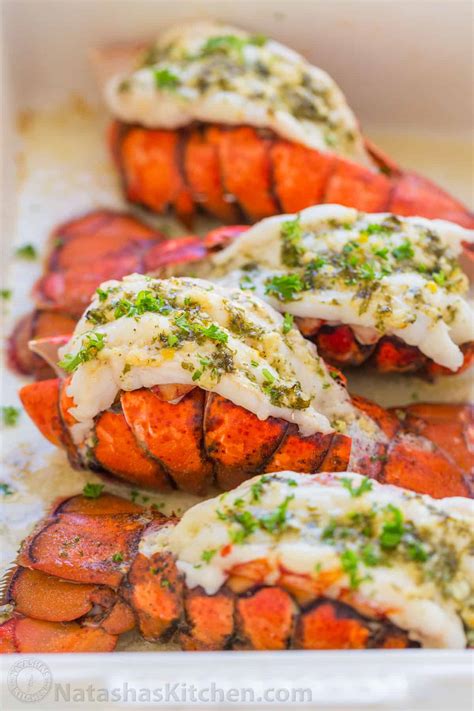 Lobster Tails Recipe with Garlic Lemon Butter - NatashasKitchen.com