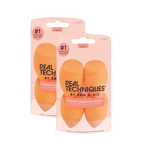 Real Techniques Miracle Complexion Beauty Sponge Makeup Blender, Set of 8 Pack of 8 - Walmart.com