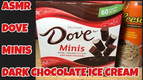 ASMR DOVE MINIS DARK CHOCOLATE ICE CREAM - YouTube