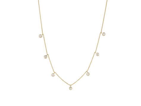 Diamond Drop Necklace | Yellow