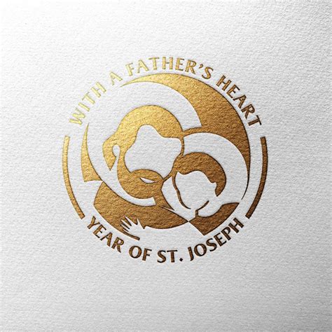 Saint Joseph Logo Vector St. Joseph With Jesus Child, SVG for Cut Files ...