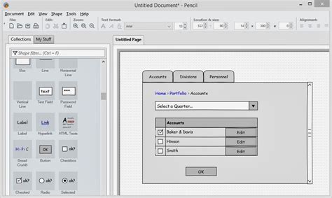 Allen Conway's Blog: Using Pencil to Create Wireframes for GUI Prototyping