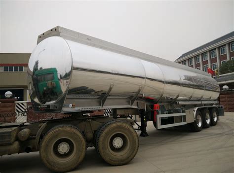 Aluminum Fuel Tank Semi Trailer 42000 Liters With BPW Axle And 7500kg ...